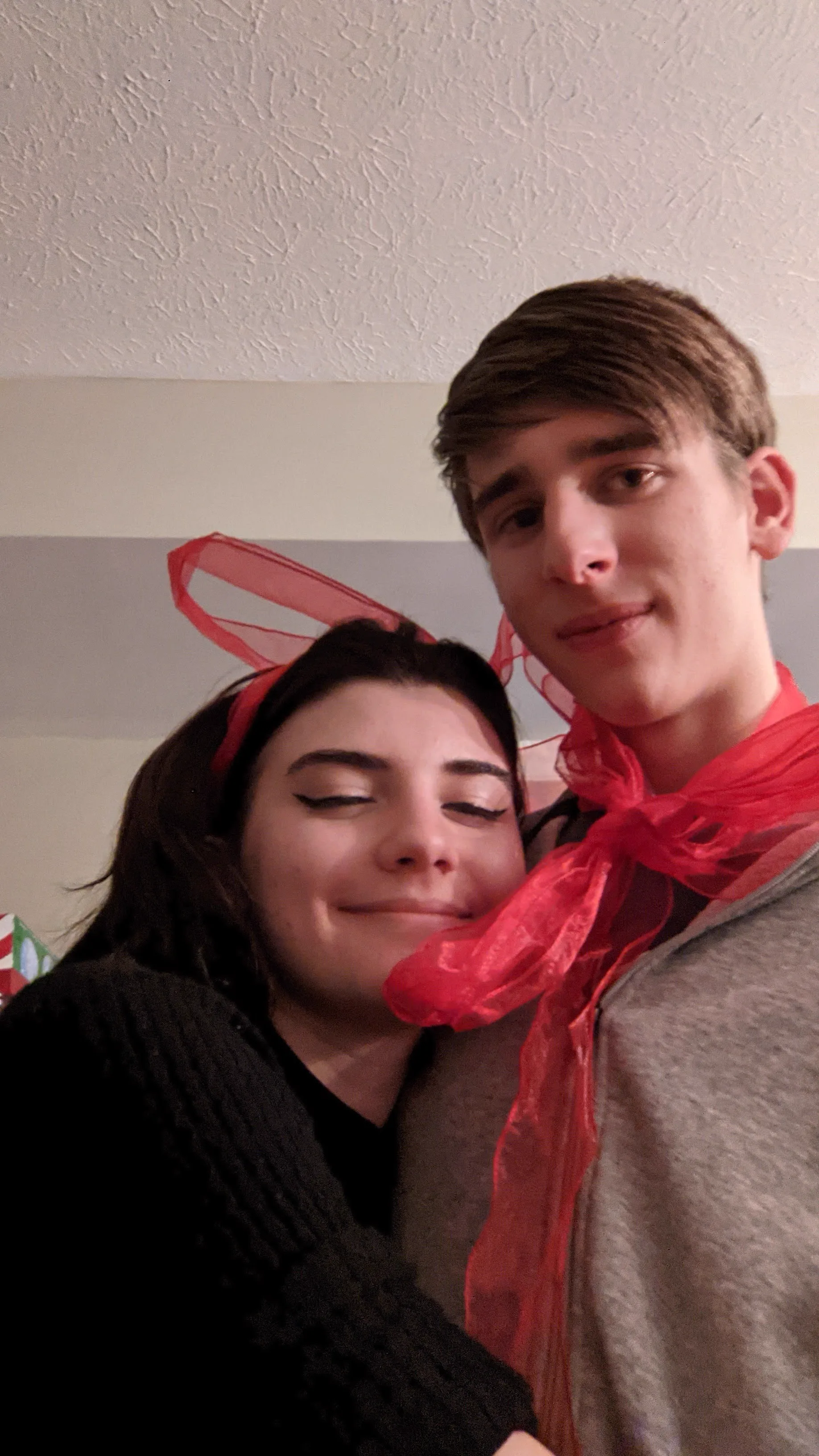 Gwendolyn and Noah at Christmas